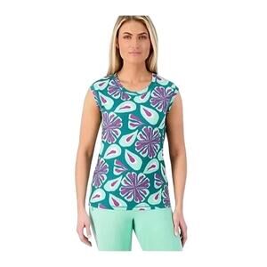 GYMWRAP Cloud Knit Round Hem Performance Athletic Tank Torn Harbor NWT Large